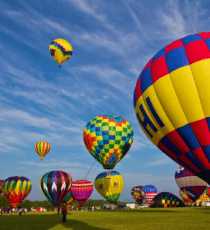 Hot Air Baloons taking off