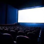 Movie Theater with blank screen