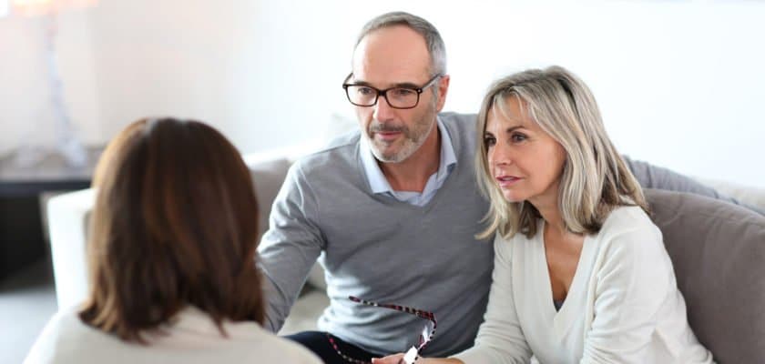 Couple meeting with an expert