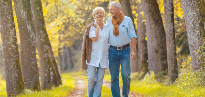 Older adults enjoying a stroll