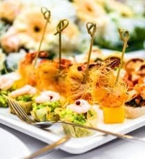 A delicious appetizers close-up.