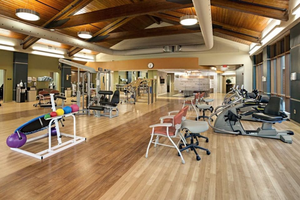 The vista gym looking at exercise equipment